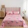 3-Piece Queen Size Printed Flat Sheet Set 1 Flat Sheet + 2 Pillow Cases Microfibre QATRA