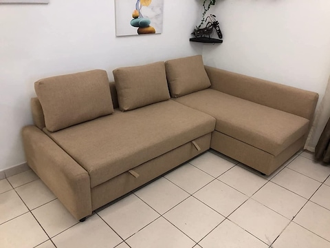 Buy Karnak Convertible Sofa Cum Bed L Shape Corner Sofa Plus Diwan Bed With Storage Box Cushion For Living Room Home Office Apartment Studio Room Size 215x150x75 Centimeters Ksb0021 Online Carrefour