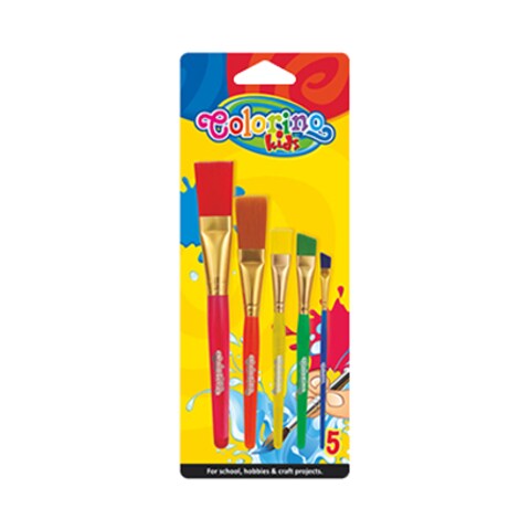 Coloring Kids Acrylic Paint Brush Jumbo 5 Pieces