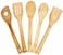 Best Quality Bamboo Cooking, Serving Wooden Spoon - 5 Piece Set (Each 30 cm Long) (Brown, Wooden)