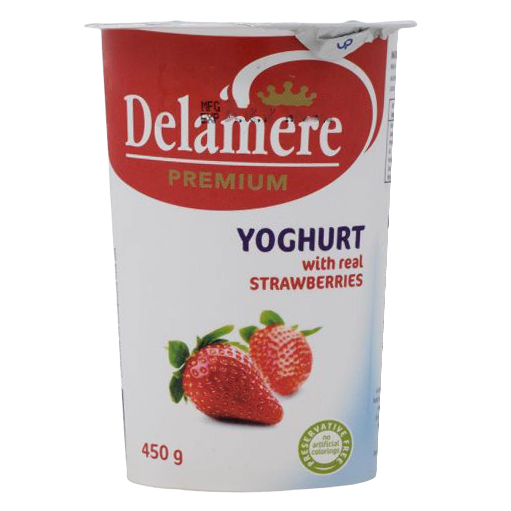 Delamere Premium Real Strawberry Yoghurt 450ml