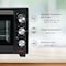 DOMEA&reg; Electric Toaster Oven   Counter Top Oven With Rotisserie function   Grill And Cooking Tray   Adjustable Heat Settings   60 Minutes Timer   25 L,1600W