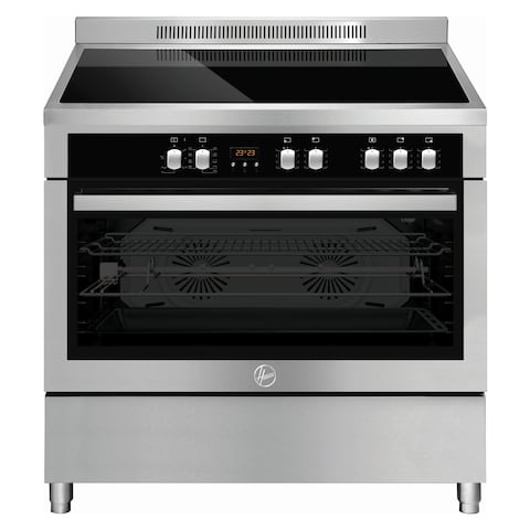 Hoover Free Standing Ceramic Cooker HVC-S95E-S Silver And Black 90x60cm