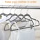 Velvet non-slip Suit Clothes Hangers,360&deg; rotating hook (50pc, Grey)