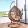 Vital Outdoor Comfortable Swing Chair Nordic Home Balcony Hanging Basket Wicker Chair Swing Leisure Bird's Nest Adult Hanging Chair For Terrace Balcony Garden (Brown)