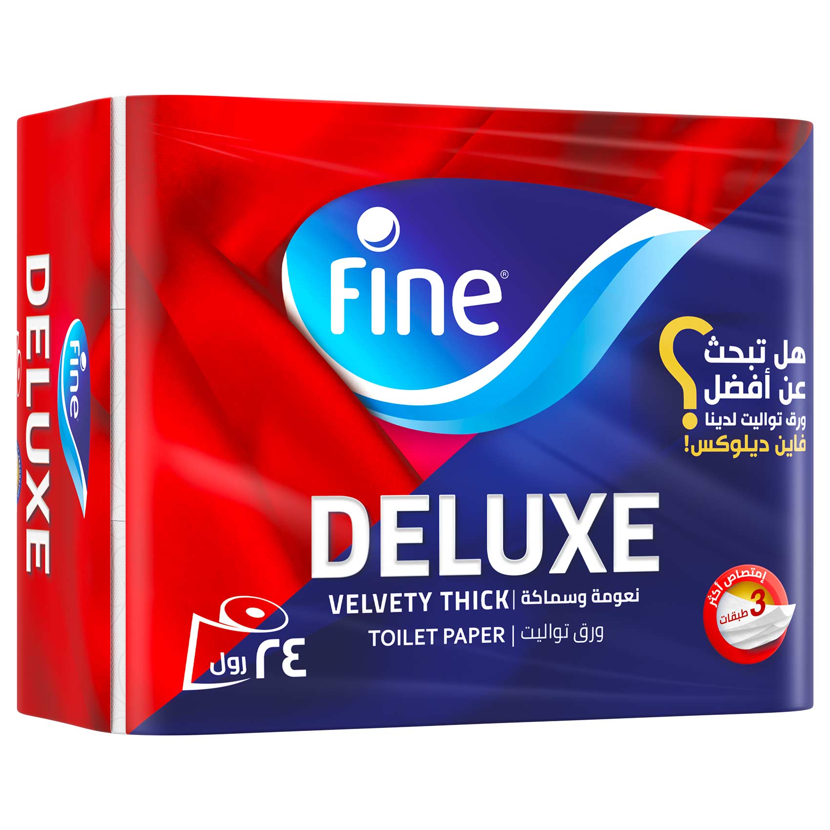 Fine Toilet Deluxe 150 Sheet 3 Ply 24 Rolls product thumbnail 2