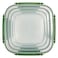 Dunya 30877 Master Square Storage Container Set 4 Pieces Clear/Green