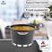 LIFE SMILE Stock Pot   Granite Deep Cooking Pot With Glass Lid   100% PFOA Free, Fixed Handle   Multi Layer Non-Stick Granite Coating   oven safe &amp; Scratch Resistant (Light Black, 24CM (6.8 Liters))