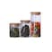 Uujuly 3Size Glass Food Containers Glass Jars Spice Storage Bottles with Lids(8cm,10cm,18cm)