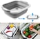 4 in 1 Fruit Vegetable With Cutting Board Collapsible Drainer Basket