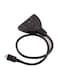 Generic - HDMI Splitter Pigtail Adapter With 3 Port Black