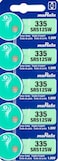 Murata SR512SW / 335 Silver Oxide 1.55V (muRata) Japan Batteries &ndash; 5 Pieces