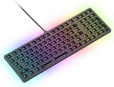 Glorious Gaming GMMK 2 Full Size (96%) Barebones (FRAMe Only) - Mechanical Gaming Keyboard FRAMe, Full Size (96%), Aluminium, Customisable, Per Key RGB, American/Ansi Layout - Black