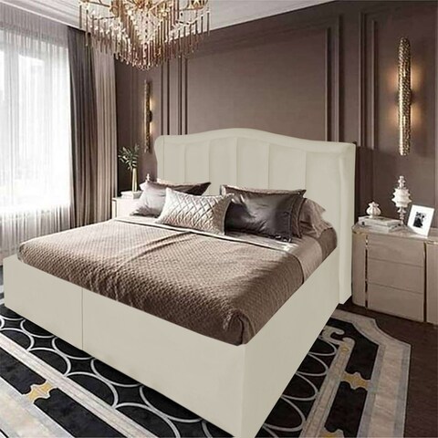 إن هاوس شومت هيكل سرير منجد بالمخمل - نفر - 200×120 سم - سكري