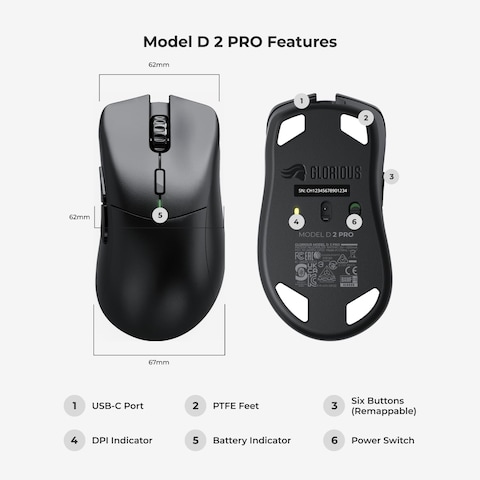 Glorious Model O 2 PRO Wireless - 1K Polling - Black