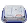 Pyrex Cook &amp; Go Rectangular Food Container With Lid Clear/Blue 1.7L