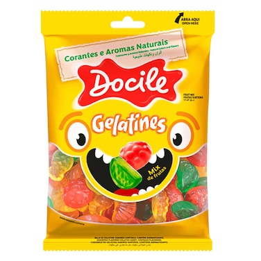 Docile Gelatines Mix Fruits  Jelly Candies 80g