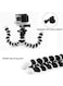Generic - Flexible Trpod Stand For GoPro With Mount Adapter Black/White