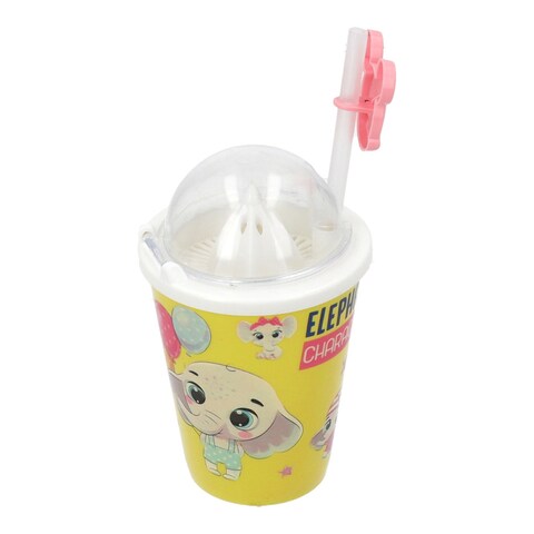 Elephant Glass Straw Cup