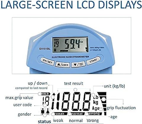 Digital Hand Dynamometer Grip Strength Measurement Meter