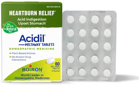 Boiron Acidil, Indigestion, 60 Quick-Dissolving Tablets