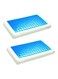 2-Piece Memory Foam White/Blue 40X70centimeter