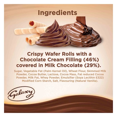 Galaxy Flutes Chocolate Wafer Rolls - 45 gram