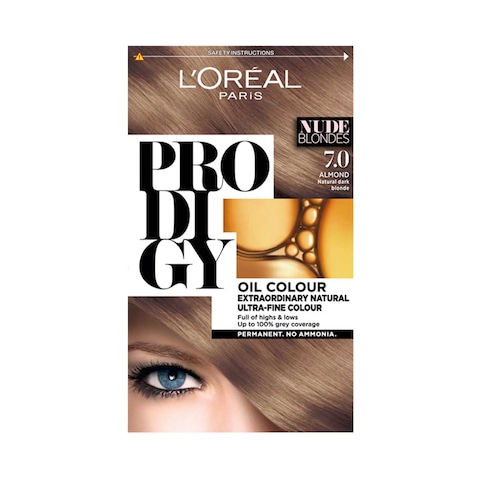 Loreal Paris Prodigy Permanent Oil Hair Color 7.0 Almond Blonde 1 Piece