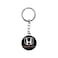 Honda Logo Keychain - Elegant Black &amp; Silver Finish - Durable Metal Construction