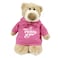 Caravaan - Mascot  Bear w/  Thinking of You Print on Pink Hoodie 28cm
