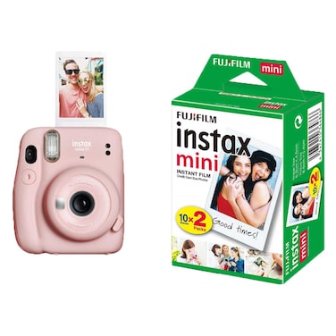 Fujifilm Instax Mini11 Instant Camera with Film Pack of 10 Blush Pink