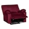 In House Velvet Rocking Recliner Chair - Burgundy - H1