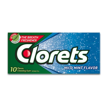 Clorets Gum With Mild Mint - 10 Pieces