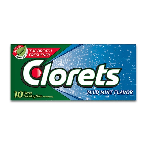 Clorets Gum With Mild Mint - 10 Pieces