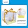 Markq Clear Favor Boxes 10x10x10 cm, 12 pcs PVC Transparent Box for Gifts Macaron Cupcake Candy Cookies Ornament Gifts Wedding Party Baby Shower (Gold Base)