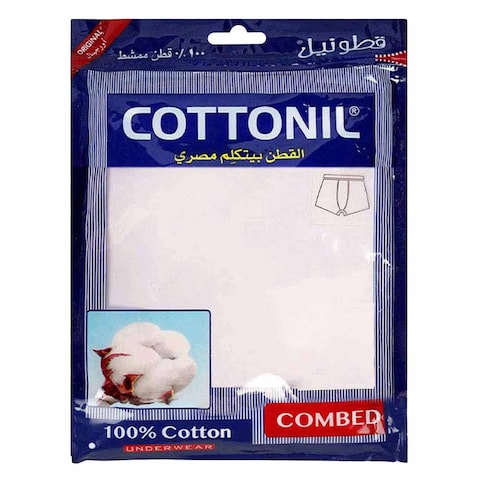 Cottonil Underwear Short Combed Small White