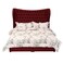 In House Lisbon Velvet Bed Frame - Queen - 200x150 cm - Burgundy