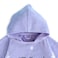 Milk&amp;Moo Little Mermaid Kids Poncho, %100 Cotton, Hooded Beach Towels for Kids, Open Sided, Ultra Soft and Absorbent, Fun Mermaid Embroidery, One Size, 22,5x24 inch (57x61 cm), Purple