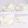 XIANGYU Dinner Set Porcelain Gold, 115pcs tea set; 10'5 flat plate- (12) , 8' soup plate- (12) 8' flat plate- (12), 7'5 flat plate- (12) 6' salad bowl- (12), 'tea pot (1set)- (2) Tea cup/Saucer(12set)