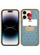 ONEGIF Design iPhone 14 Pro Case Premium Leather Case Cover with Card Slot Holder Blue