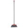 Royalford Long Floor Broom With Strong Handle - Stiff Bristles, Hanging Loop, Multipurpose Cleaning Tool Perfect For Home Or Office Use - Ideal For Sweeping Cleaning Job (Orange &amp; Grey)
