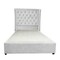 In House Lychee Velvet Bed Frame - Queen - 200x140 cm - White
