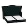 In House Taj Mahal Linen Bed Frame - Single - 200x90cm - Dark Green