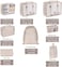 7 Set Packing Cubes Clothes Storage Bag Luggage Packing Organizers for Travel Accessories(Beige)