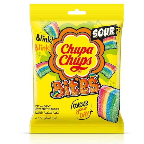 Chupa Chups Sour Bites Mix Fruit  Jellies 90g