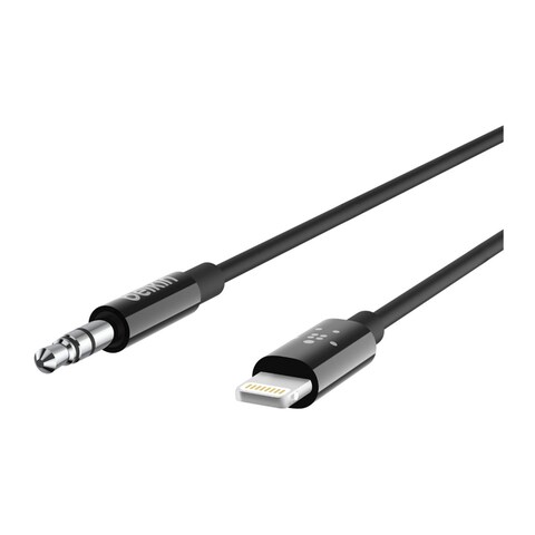 Belkin AV10172BT06-BLK Lightning to 3.5mm Audio Cable - 1.8 M - Black