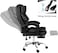 Karnak Executive Office Gaming Chair Pu Leather 360&deg; Swivel, Diamond Pattern Stitching High Back With Tilt Lock Mechanism, Soft Foam &amp; Well Padded Backrest With Lumbar Support Color (Black)