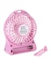 Generic 3 Speed Mini Portable LED USB Fan H21004P Pink