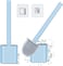 Limbakshit Silicone Toilet Brush with Holder Stand , Brush for Bathroom Cleaning, Cleaning Silicone Brush and Holder (Multi Color, Pack of 1) 9.8 x 4.5 x 36 Centimeter LxWxH