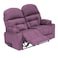 In House Velvet Double Cinematic Recliner Chair With Cups Holder - Light Purple - NZ80
